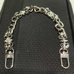 BRANDNEW Authentic Louis Vuitton Silver-Tone Chain Handle with Logo Accent Links